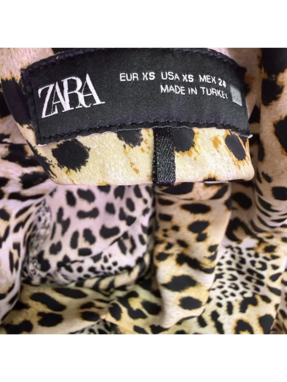Zara Womens Animal Print Maxi Skirt Leopard Pattern Neutral Colors Sz XS